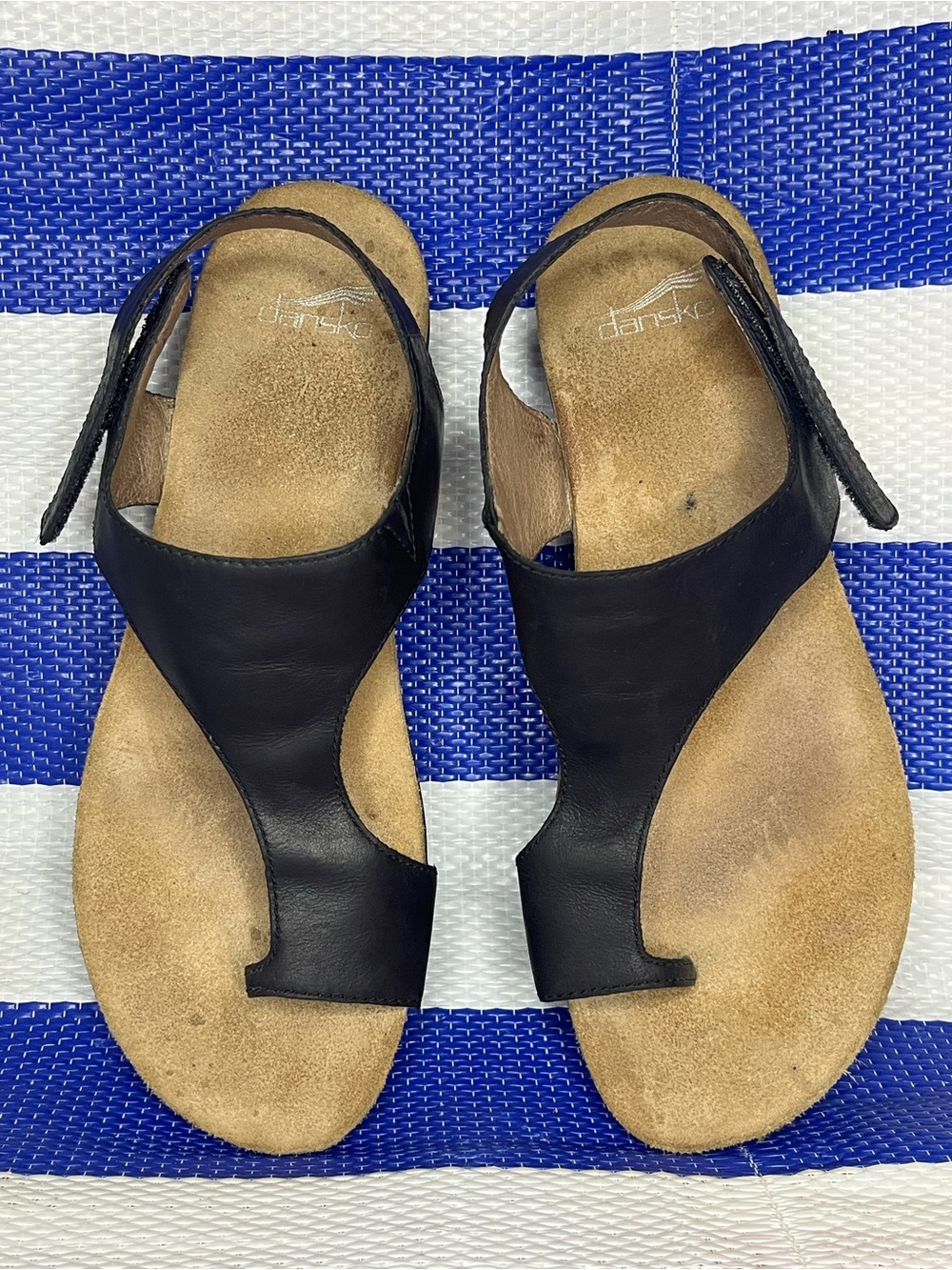 Dansko Reece women's thong sandals black waxy burnished leather Size 11.5 EU 42 - Picture 11 of 12